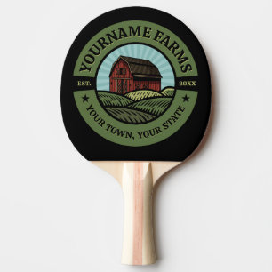 Vintage Barn ADD NAME Country Farm Crops Farmer Ping Pong Paddle
