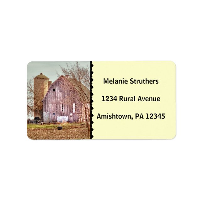 Vintage Barn & Silo Label (Front)