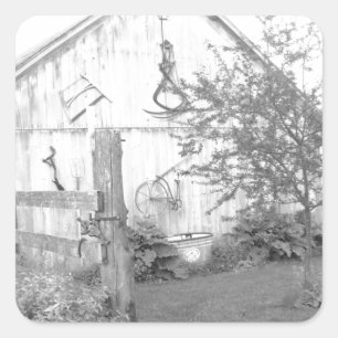 Vintage Barn Square Sticker