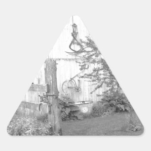 Vintage Barn Triangle Sticker