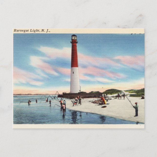 Vintage, Barnegat Light, New Jersey Postcard (Front)