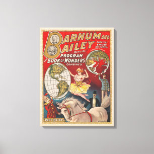 Vintage Barnum And Bailey Program Cover Canvas Print
