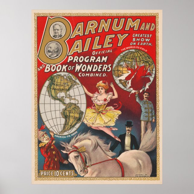 Vintage Barnum And Bailey Program Cover Poster (Front)