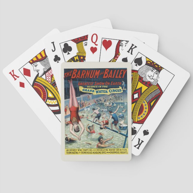 Vintage Barnum & Bailey Circus Poster Playing Cards (Back)