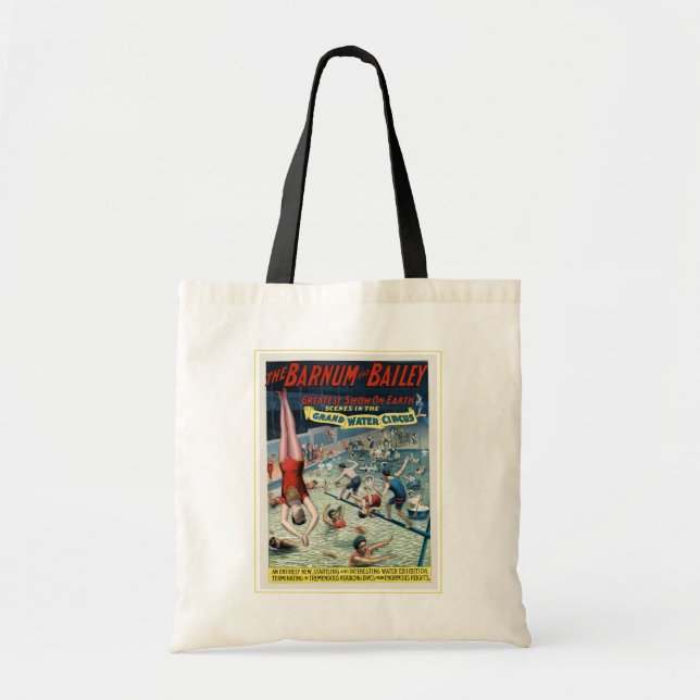 Vintage Barnum & Bailey Circus Poster Tote Bag (Front)