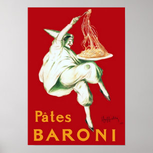 Vintage Baroni Pasta Advertisement Poster