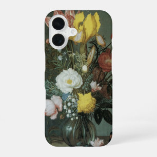 Vintage Baroque, Bouquet of Flowers in Glass Vase iPhone 16 Case