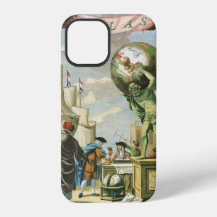 Vintage Baroque Era Atlas Frontispiece World Globe iPhone 12 Case