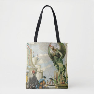 Vintage Baroque Era Atlas Frontispiece World Globe Tote Bag