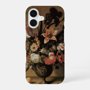 Vintage Baroque, Floral Still Life Flowers in Vase iPhone 16 Case