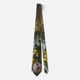 Vintage Baroque, Floral Still Life Flowers in Vase Tie