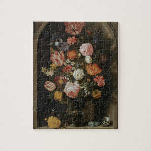 Vintage Baroque, Flower Piece by Bosschaert, Elder Jigsaw Puzzle