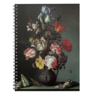Vintage Baroque Flowers by Balthasar van der Ast Notebook