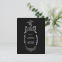Vintage Baroque Mirror Wedding Enclosure Card