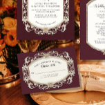 Vintage Baroque Rococo Burgundy and Gold  Wedding RSVP Card<br><div class="desc">RSVP card to match the invitation suite.  This is a fabulously ornate,  baroque rococo gold frame over an elegant vintage tone-on-tone red wine burgundy damask pattern that was graphically designed by internationally licensed artist,  Audrey Jeanne Roberts ©</div>