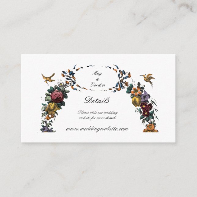 Vintage Baroque Rococo Floral Cartouche Enclosure Card (Front)