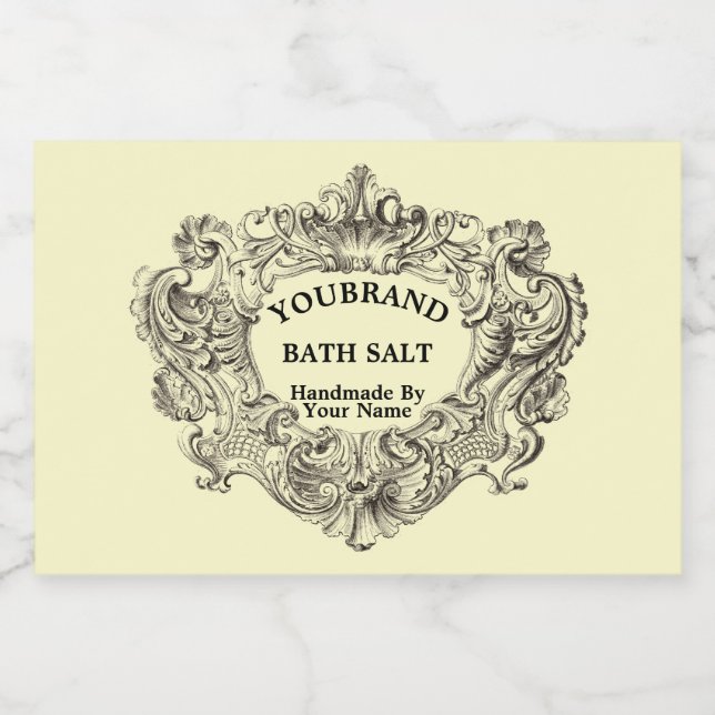 Vintage Baroque Rococo Victorian Template Food Label (Single Label)