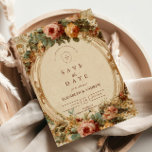 Vintage Baroque Rose Wedding Save The Date<br><div class="desc">An elegant vintage wedding design framed with ornate baroque-style flourishes and lush roses in soft blush,  peach,  and golden tones. The antique parchment background and painterly details create a timeless and romantic atmosphere,  perfect for a classic fairytale-inspired celebration.</div>