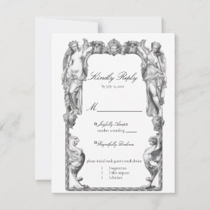 Vintage Baroque Statue Fine Art Renaissance RSVP Card