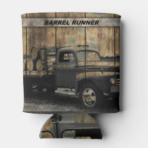 Vintage Barrel Runner Can Cooler