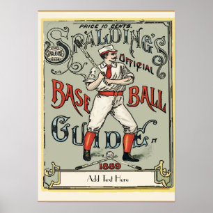 Vintage Baseball 1889 Add text Poster