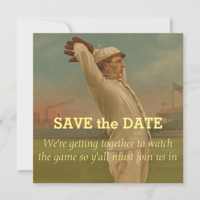 Vintage Baseball 1 Save The Date (Front)