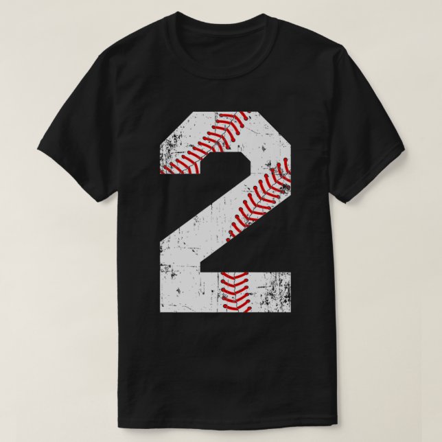 Vintage Baseball 2 Jersey Number Premium  T-Shirt (Design Front)