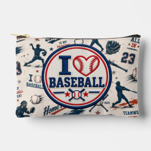 Vintage Baseball Accessory Pouch Baseball Lover