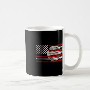Vintage Baseball American Flag Usa For Men Women D Coffee Mug