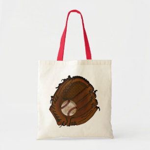 Vintage Baseball and Glove Canvas Tote Bag