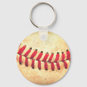 Vintage baseball ball key ring
