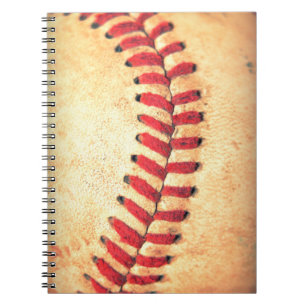 Vintage baseball ball notebook