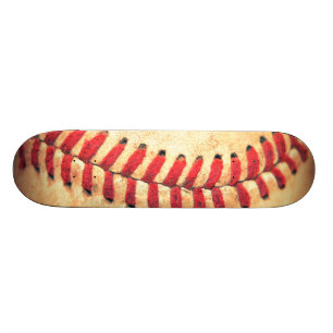 Vintage baseball ball skateboard