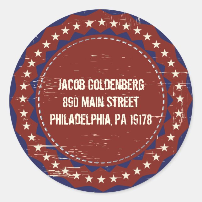 VINTAGE BASEBALL Bar Mitzvah Invitation Classic Round Sticker (Front)