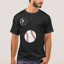 Vintage Baseball Batter T-Shirt with Large Red
