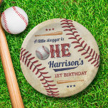 Vintage Baseball Boys 1st Birthday Paper Plate<br><div class="desc">Celebrate in style with these trendy 1st birthday paper plates. The design is easy to personalise with your own wording and your family and friends will be thrilled when they see these fabulous party plates.</div>