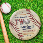 Vintage Baseball Boys 2nd Birthday Paper Plate<br><div class="desc">Celebrate in style with these trendy 2nd birthday paper plates. The design is easy to personalise with your own wording and your family and friends will be thrilled when they see these fabulous party plates.</div>