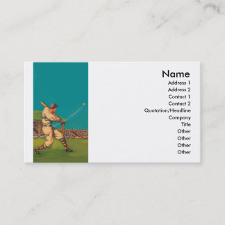 Vintage Baseball Business Card
