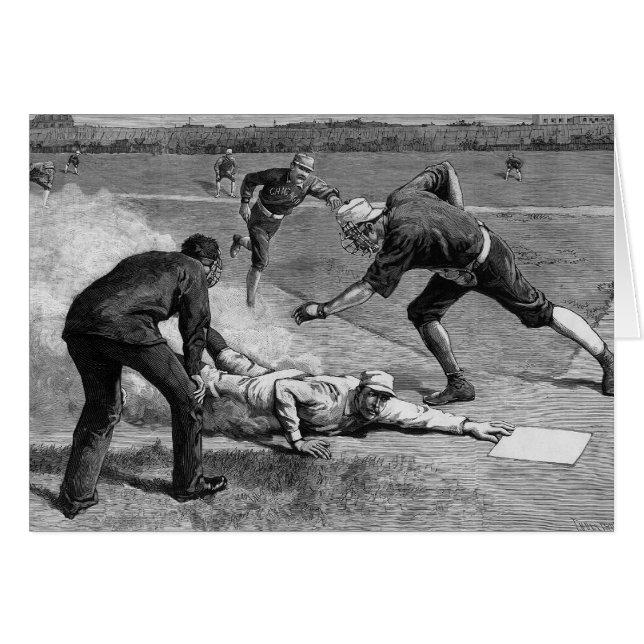 Vintage Baseball by Thure De Thulstrup, 1885 (Front Horizontal)