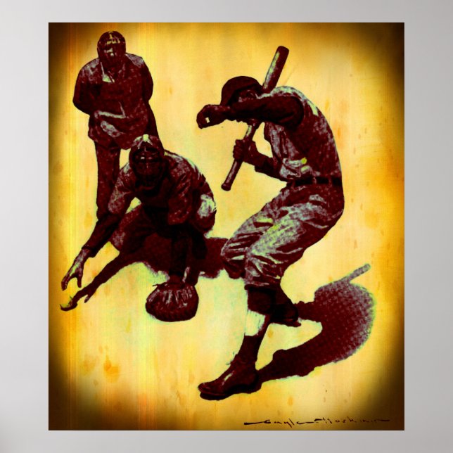 Vintage Baseball Canvas Print (Front)