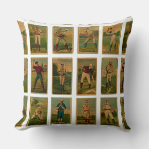 Vintage Baseball Cards Cushion