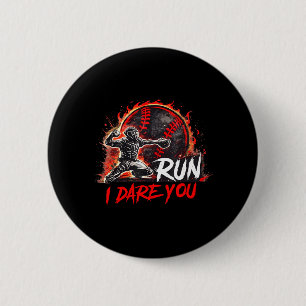 Vintage Baseball Catcher Funny Boys Go Ahead Run 6 Cm Round Badge