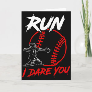 Vintage Baseball Catcher Funny Boys Go Ahead Run I Card