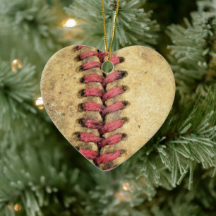 Vintage Baseball Ceramic Ornament