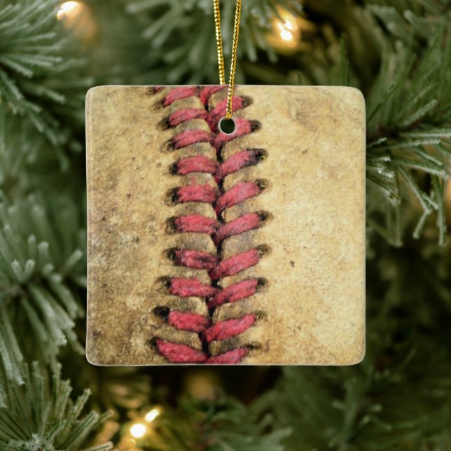 Vintage Baseball Ceramic Ornament (Tree)