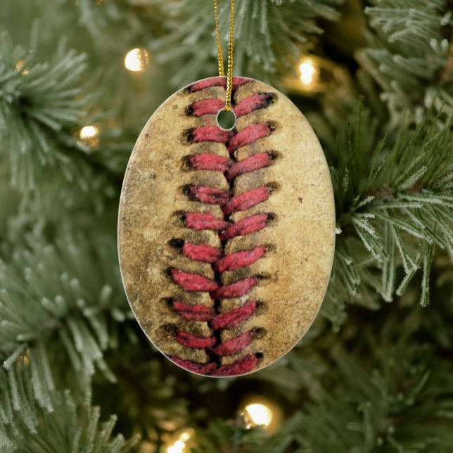 Vintage Baseball Ceramic Ornament (Tree)