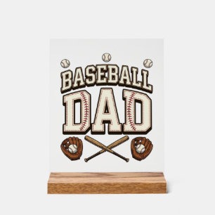 Vintage Baseball Dad Father’s Day Acrylic Sign