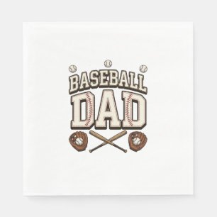 Vintage Baseball Dad Father’s Day Napkin