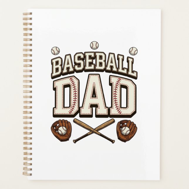Vintage Baseball Dad Father’s Day Planner (Front)
