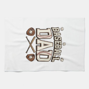 Vintage Baseball Dad Father’s Day Tea Towel